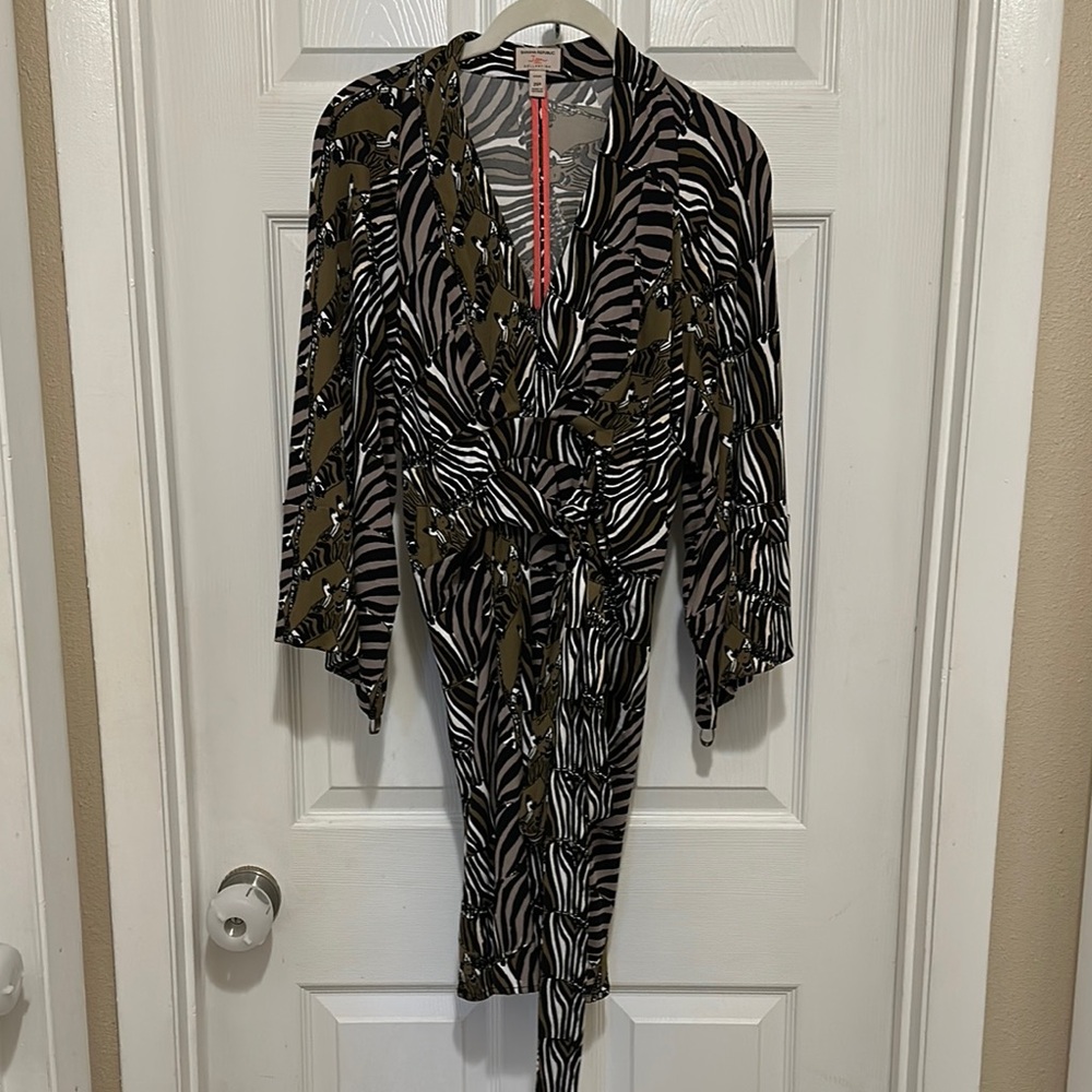 Banana Republic ⭐️Issa London⭐️ Collection Zebra Print Dress, 2 Petite🦓🖤🤍⭐️